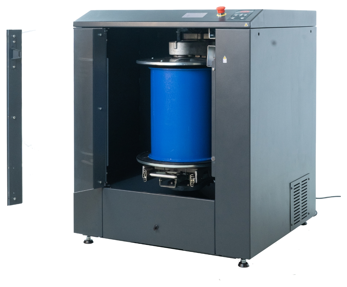 GX300 mixer with a paint can loaded